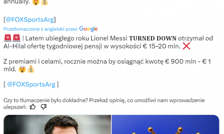 HIT! Taką TYGODNIÓWKĘ ODRZUCIŁ Leo Messi od Al-Hilal! O.o